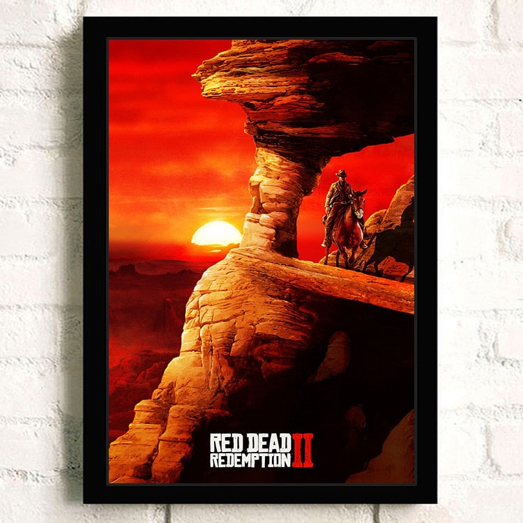 Red Dead Redemption 2 Canyon Poster – Aesthetic Wall Decor