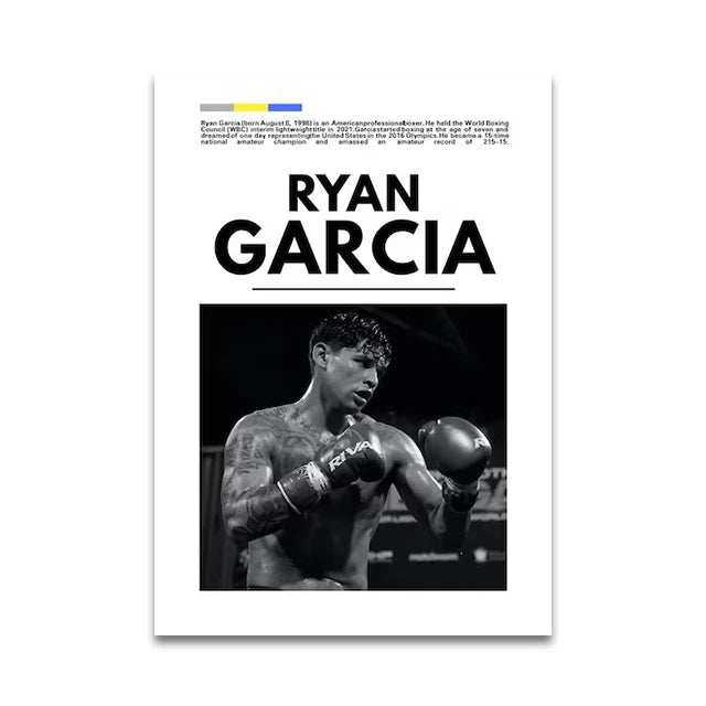 Ryan Garcia Minimalist Boxing Poster