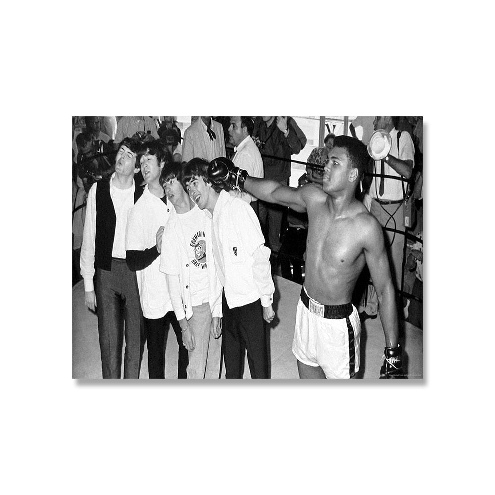 Muhammad Ali Iconic Photo With Fans Poster