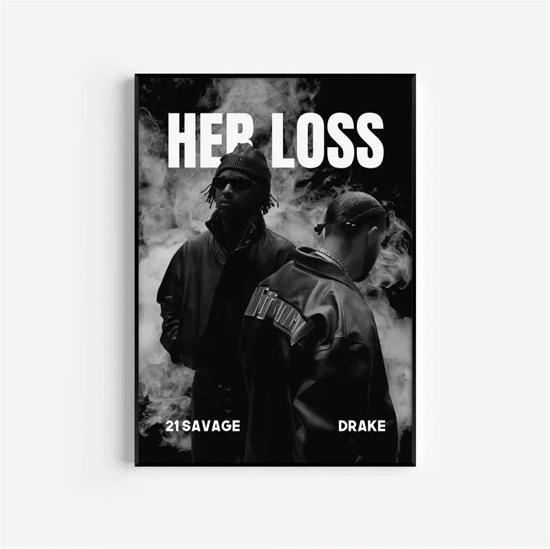 Drake 21 Savage Her Loss Wall Art Poster