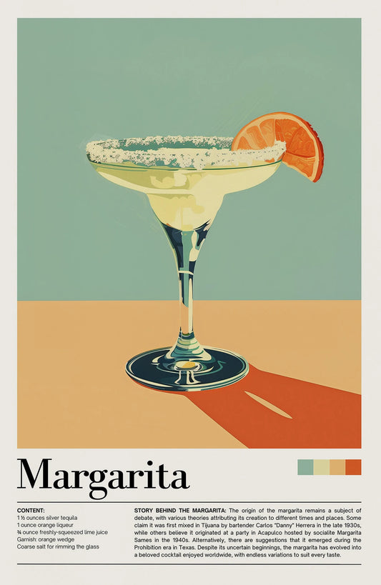 Margarita Cocktail Bar Decor Poster