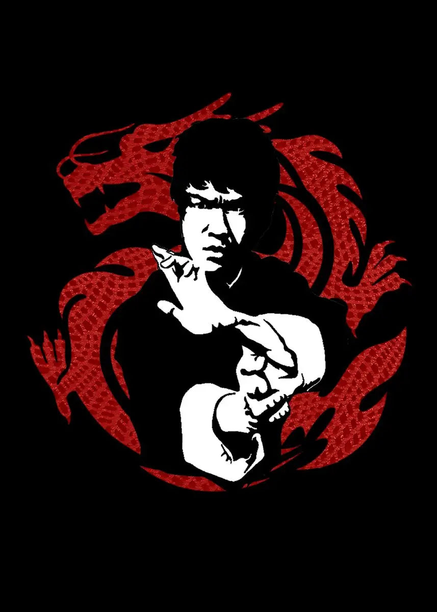 Bruce Lee Dragon Martial Art Poster