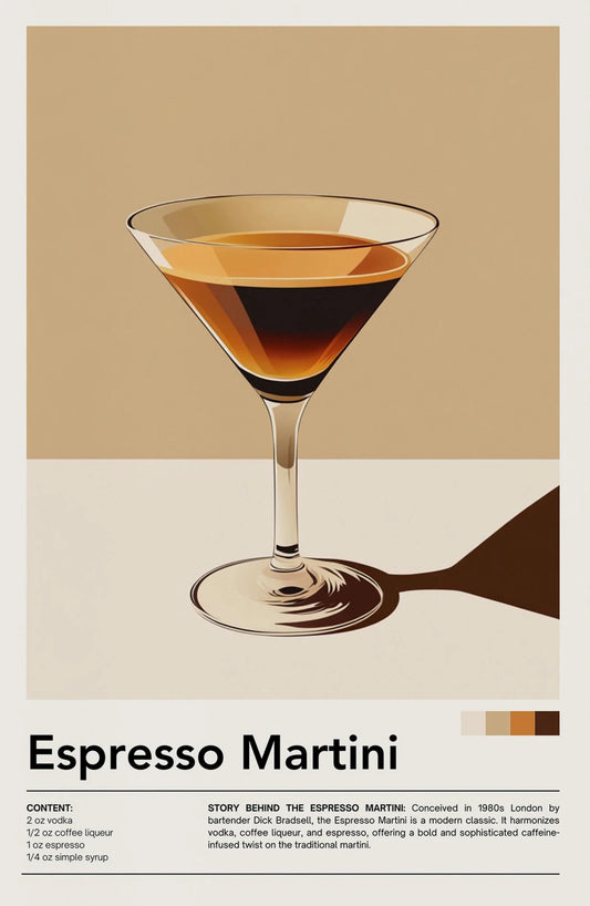 Espresso Martini Cocktail Bar Decor Poster