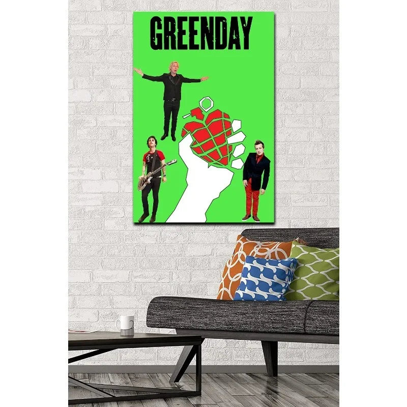 Green Day Heart Grenade Poster
