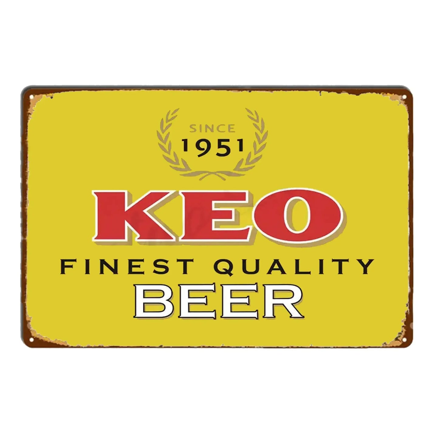 Keo Finest Quality Beer Vintage Bar Metal Sign Poster