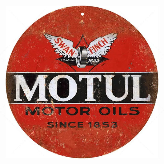 Motul Motor Oils Vintage Mechanic Shop Garage Decor Metal Sign Poster