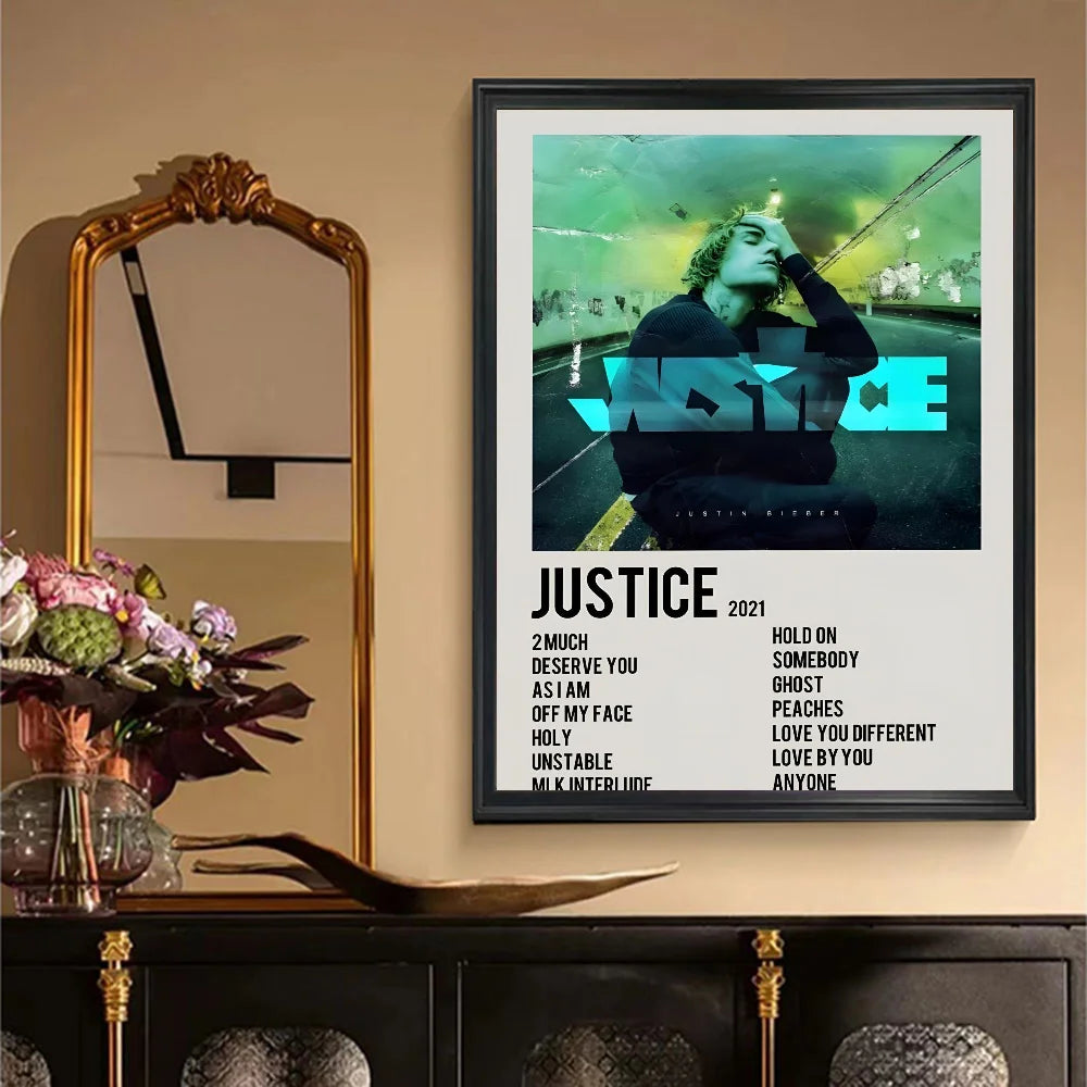 Justin Bieber Justice Minimalist Poster