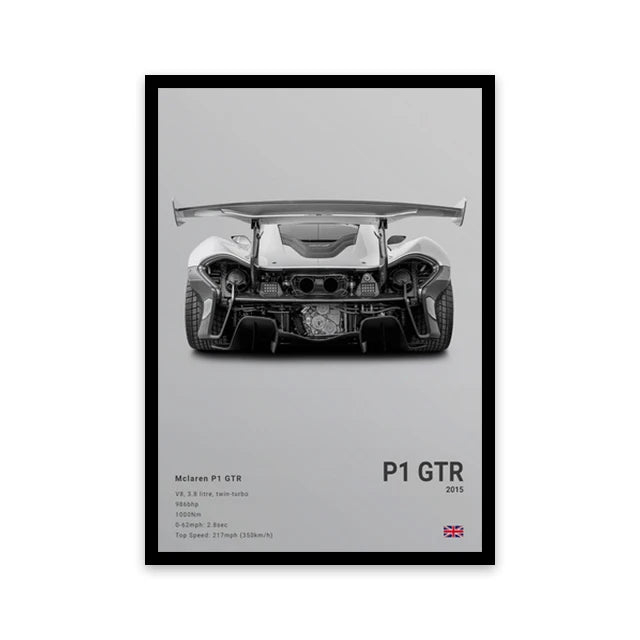 Mclaren P1 GTR Car Poster