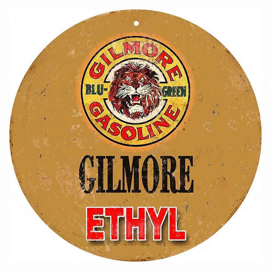 Gilmore Gasoline Vintage Mechanic Shop Garage Decor Metal Sign Poster
