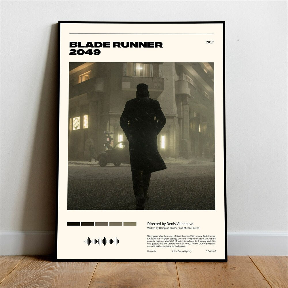 Blade Runner 2049 Ryan Gosling Silhouette Minimalist Movie Poster