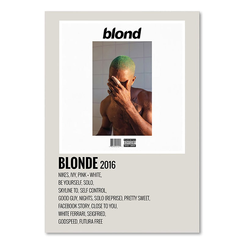 Blond 2016 Frank Ocean Minimalist Album Cover Poster