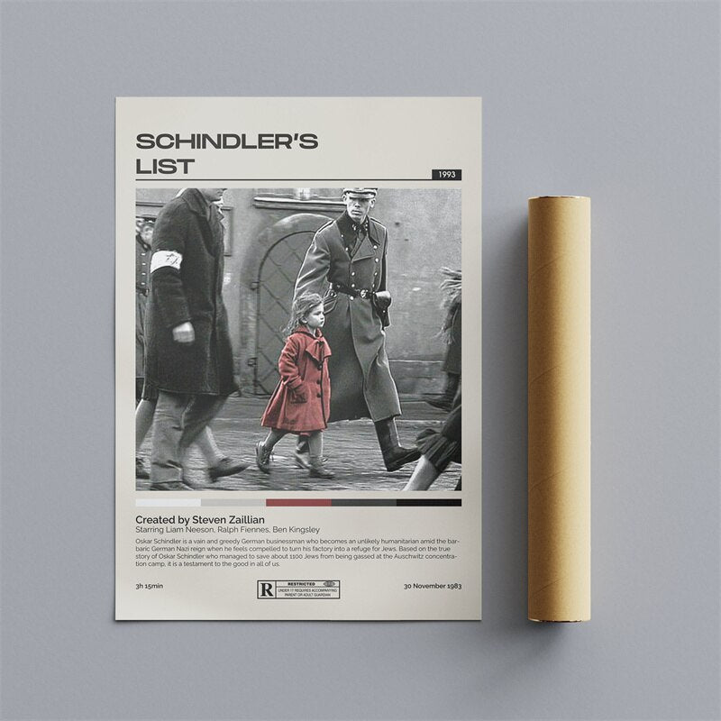 Schindler's List Minimalist Movie Poster