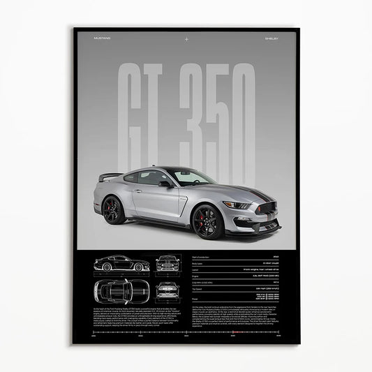 Mustang GT 350 Car Poster