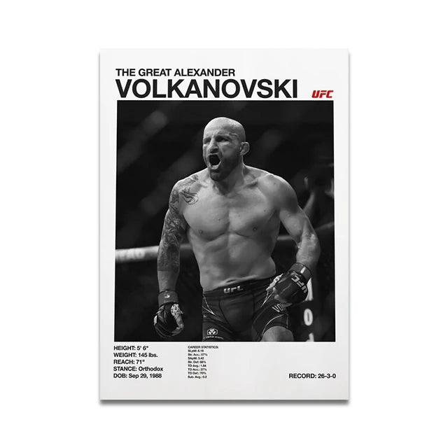 Alexander Volkanvoski Minimalist UFC Poster
