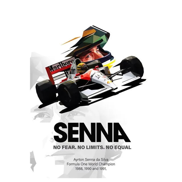 Aytron Senna Formula 1 Wall Art Poster