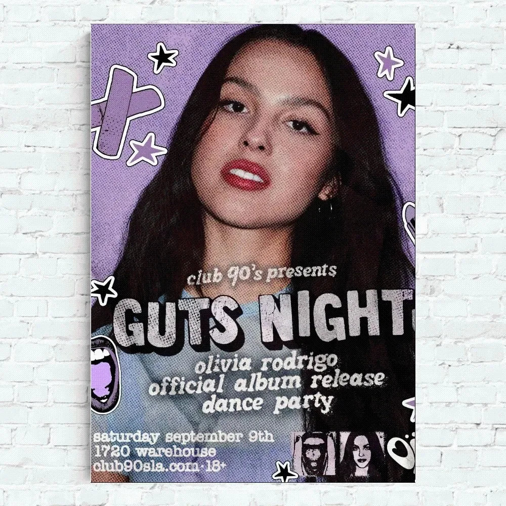 Olivia Rodrigo Guts Night Wall Art Poster