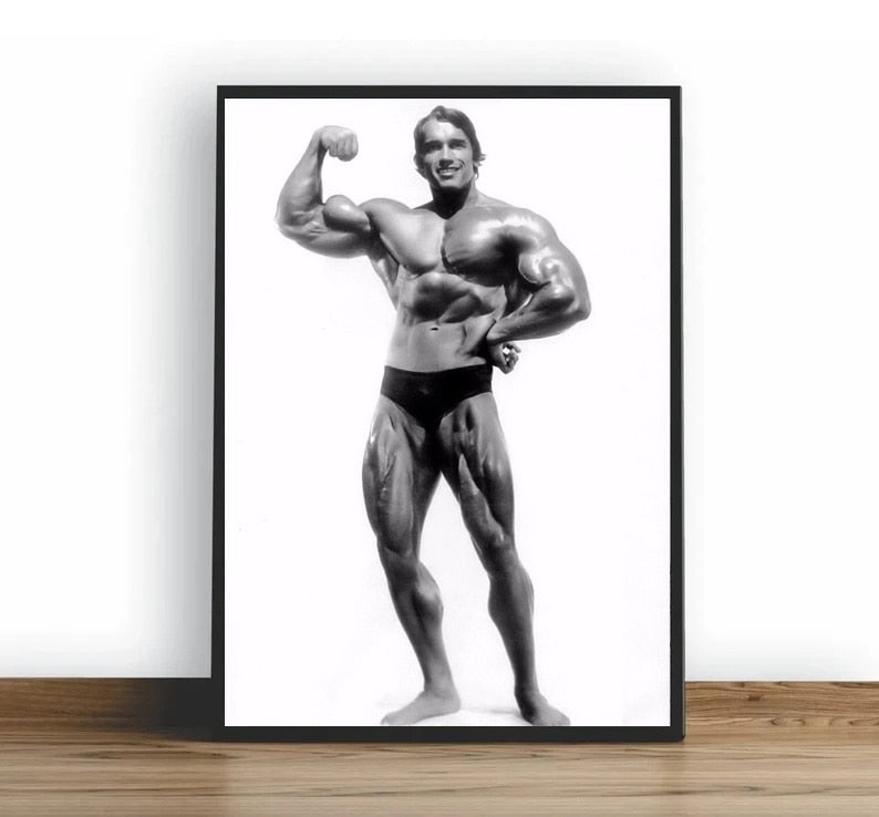 Arnold Schwarzenegger Black and White Bicep Poster