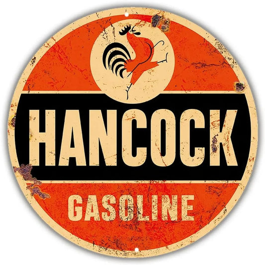 Hancock Gasoline Vintage Garage Metal Sign Poster