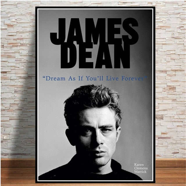 James Dean Dream As You'll Live Forever Quote Poster