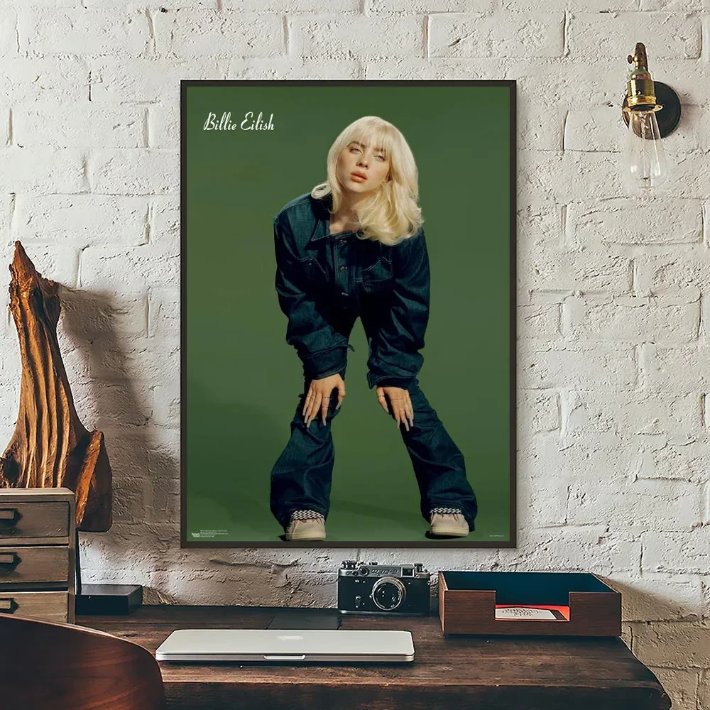 Billie Eilish Green Portrait Decor Poster