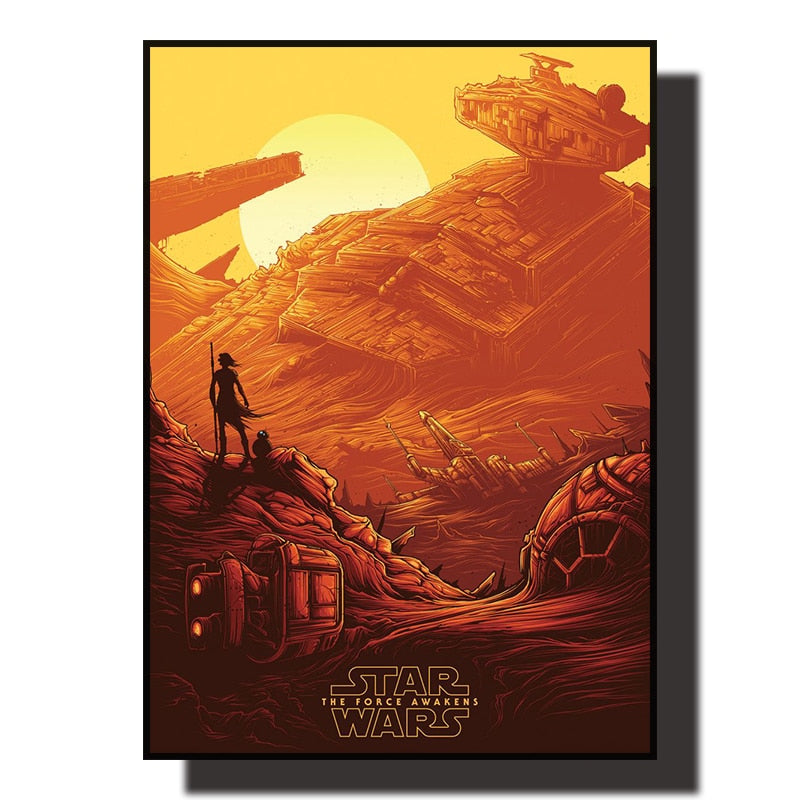 The Force Awakens Starwars Movie Artwork Poster