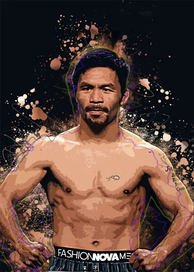 Manny Pacquiao Painting Boxing Wall Art Poster