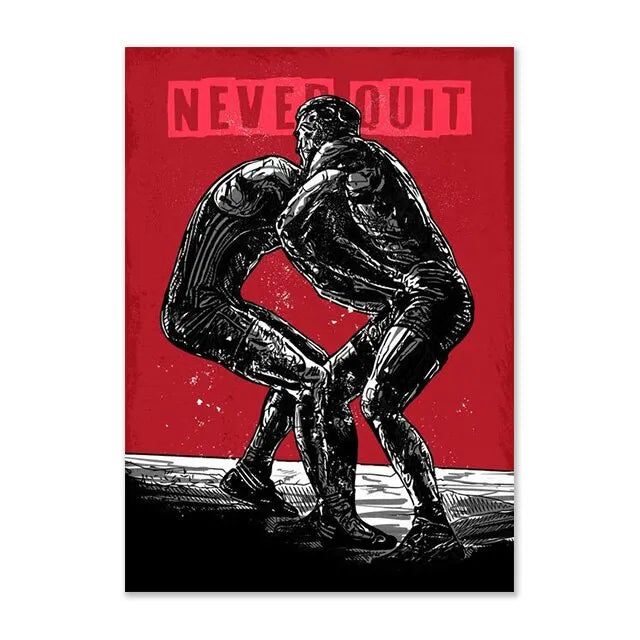 Never Quit Martial Arts Wall Art Poster