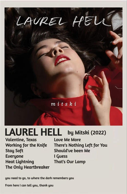Laurel Hell Mitski Minimalist Wall Art Poster