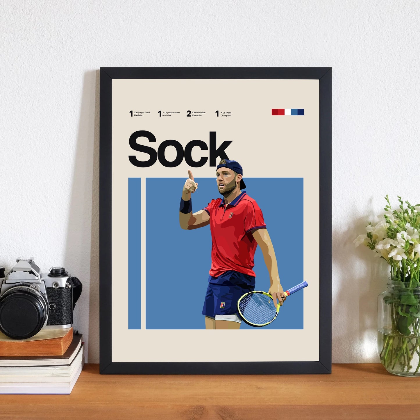 Jack Sock Tennis Minimalist Poster