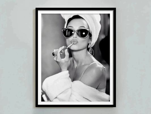 Audrey Hepburn Lip Gloss Poster