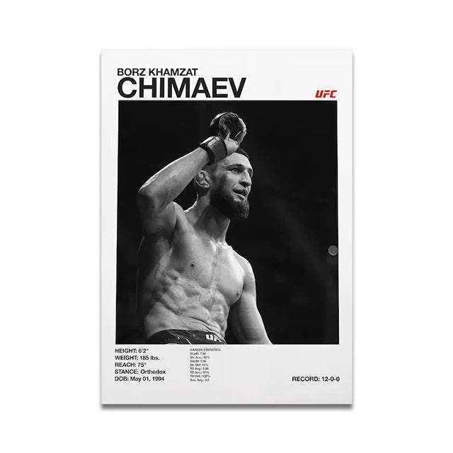 Khamzat Chimaev Minimalist UFC Poster