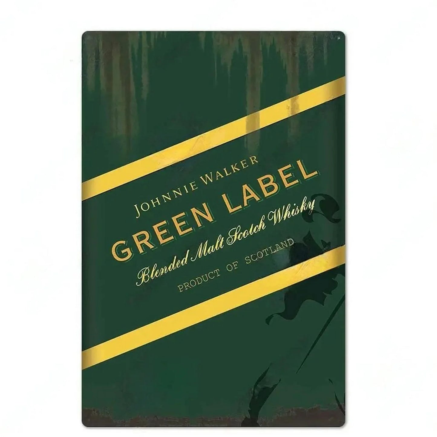 Johnnie Walker Green Label Vintage Bar Brand Metal Sign Poster