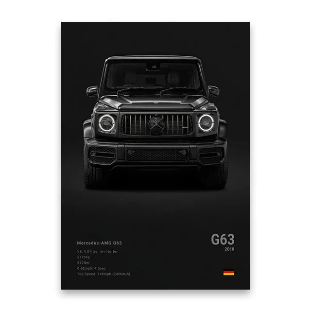 Mercedes AMG G-63 G-Wagon Car Poster