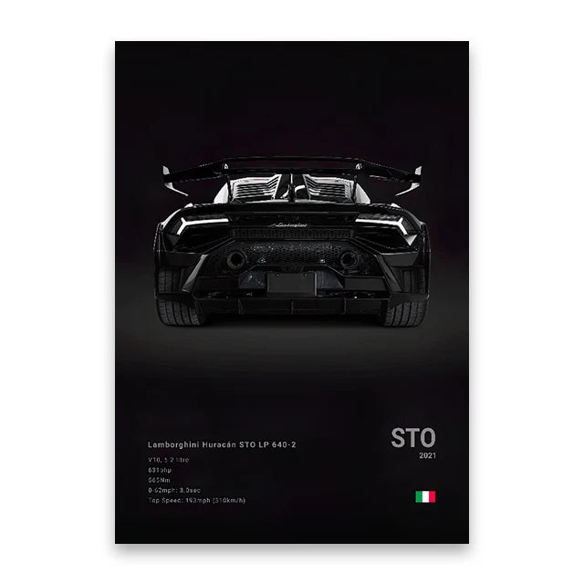 Lamborghini Huracan STO Car Poster