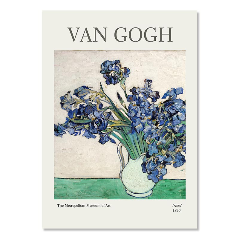 Van Gogh Irises Artwork Canvas Poster