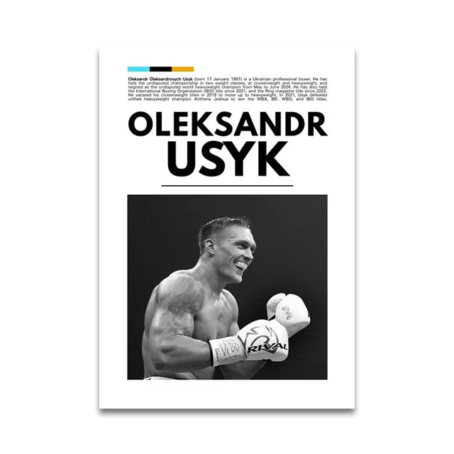 Oleksandr Usyk Minimalist Boxing Poster