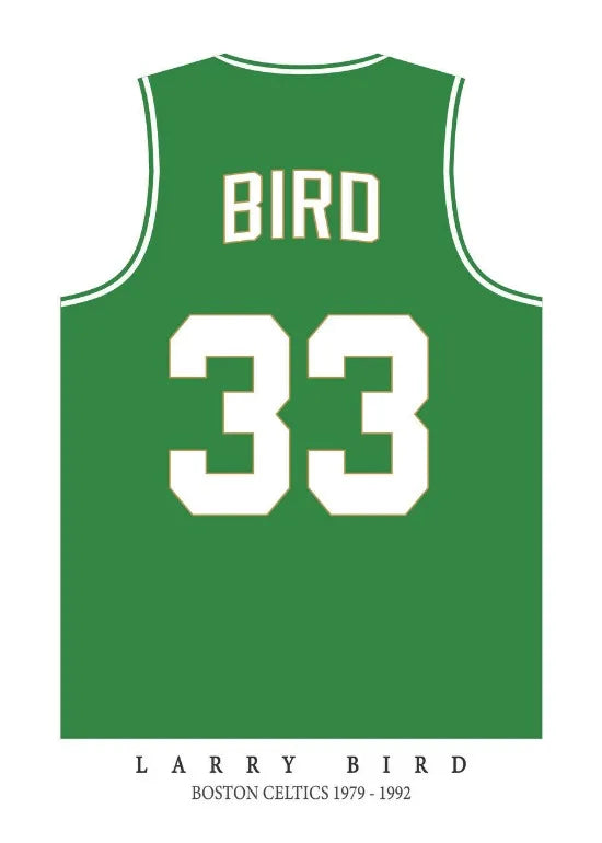Larry Bird Celtics Jersey Poster