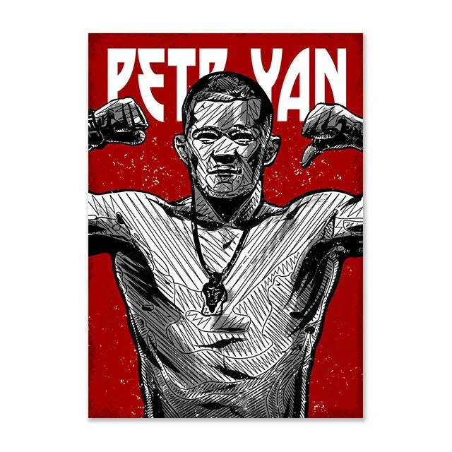 Petr Yan Red UFC Poster