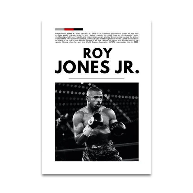 Roy Jones Jr Minimalist Boxing Poster