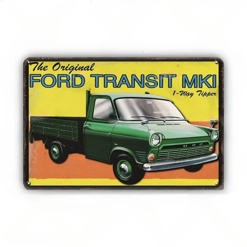 Ford Transit MKI Vintage Ford Metal Sign Poster