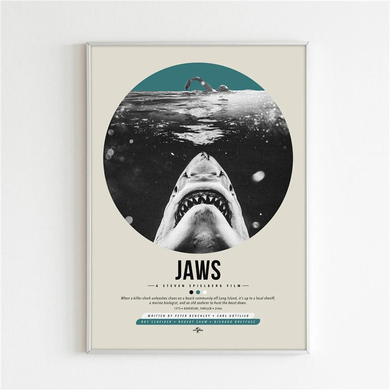 Jaws Minimalist Movie Poster
