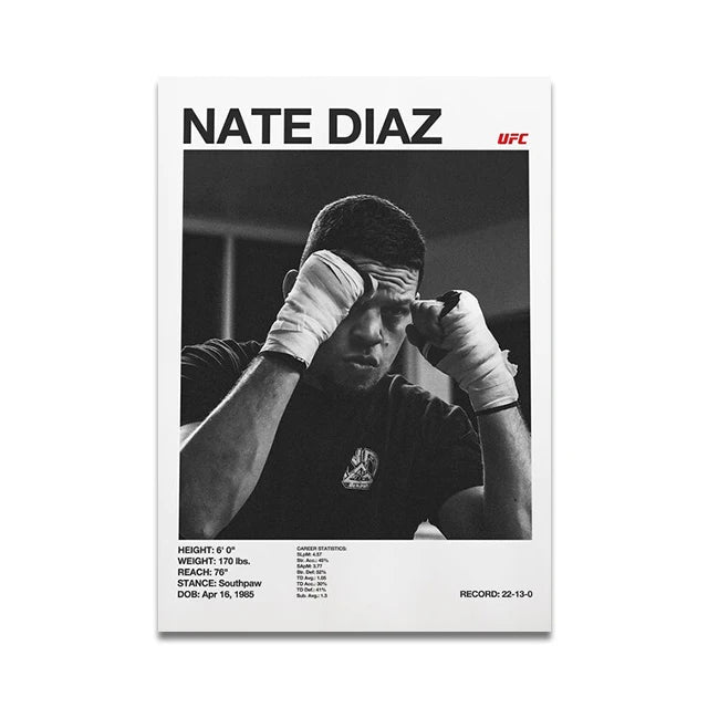 Nate Diaz Minimalist UFC Poster