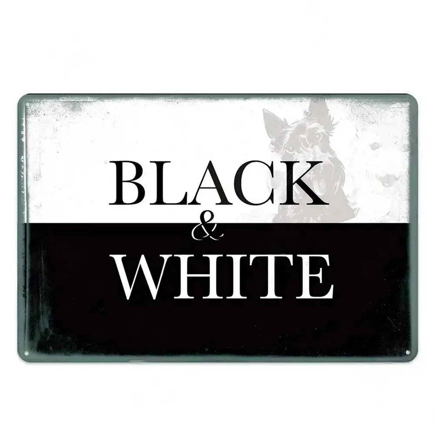 Black & White Scotch Vintage Bar Brand Metal Sign Poster