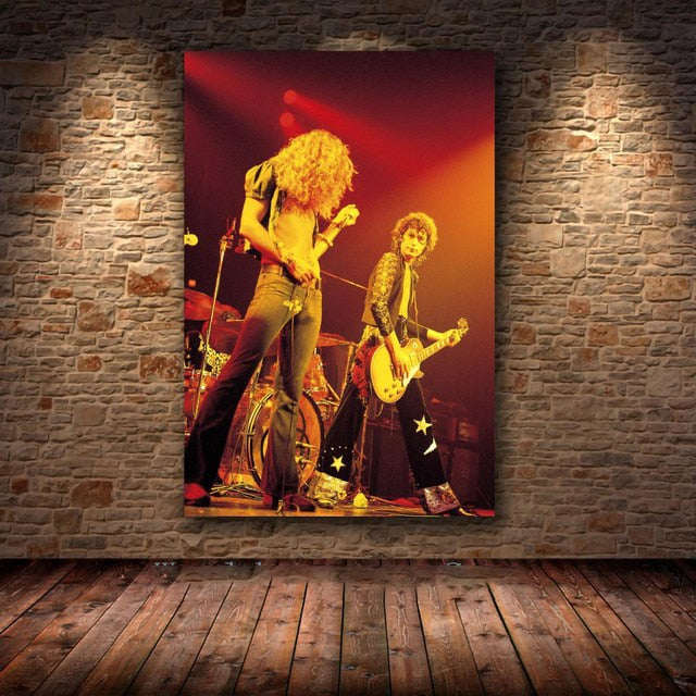 Led Zeppelin On Stage Rock Poster