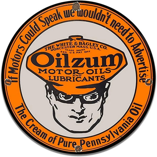 Oilzum Motor Oil Vintage Garage Metal Sign Poster