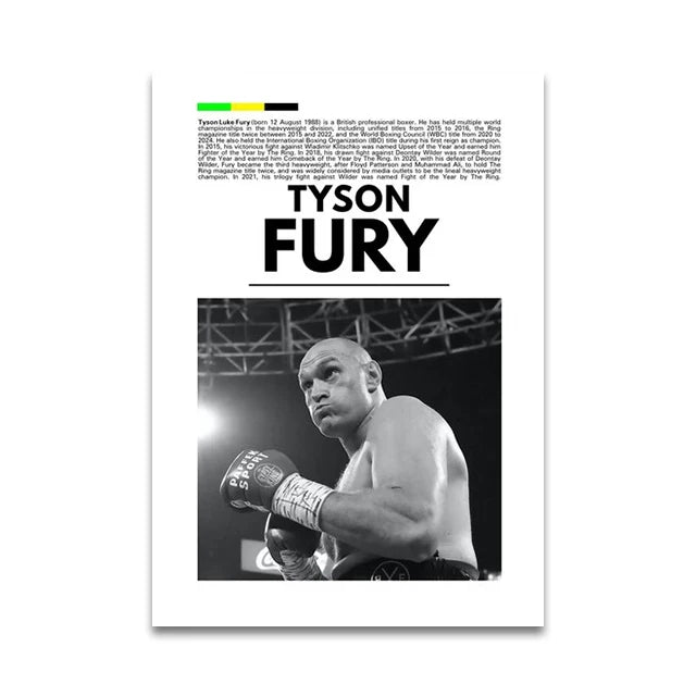 Tyson Fury Minimalist Boxing Poster