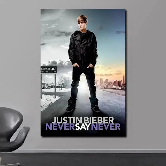 Justin Bieber Never Say Never Music Wall Decor Poster