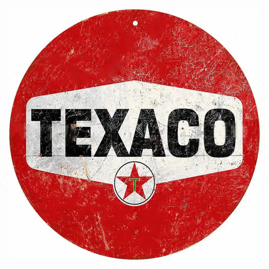 Texaco Red Vintage Mechanic Shop Garage Decor Metal Sign Poster