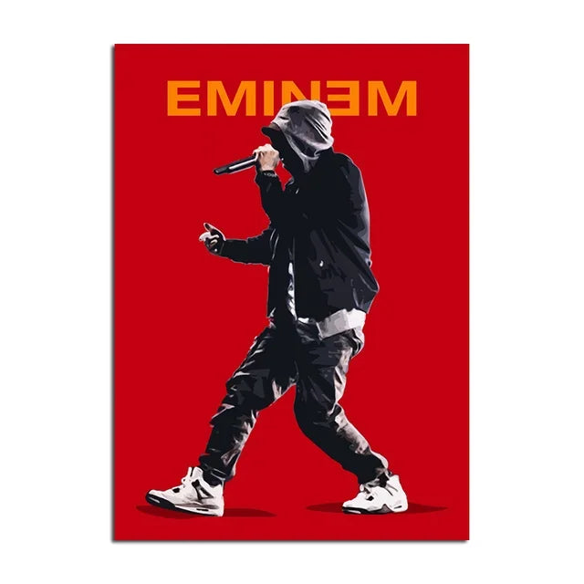 Eminem Rapping Poster
