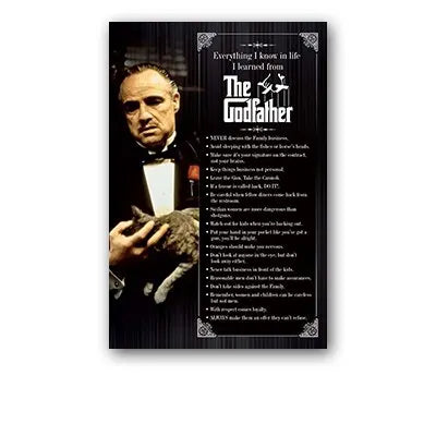 The Godfather Life Lessons Poster